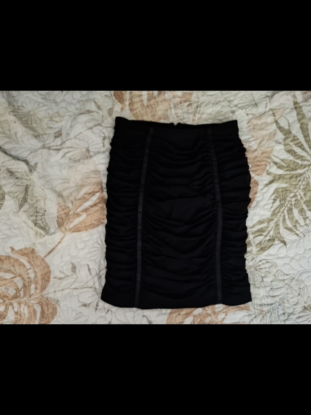 Windsor Black Ruched Mini Skirt